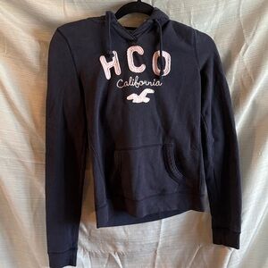 CO Women's Black and Pink Hoodie Sweater